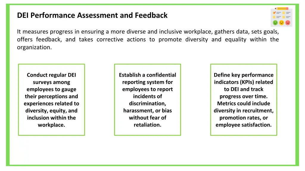 dei performance assessment and feedback