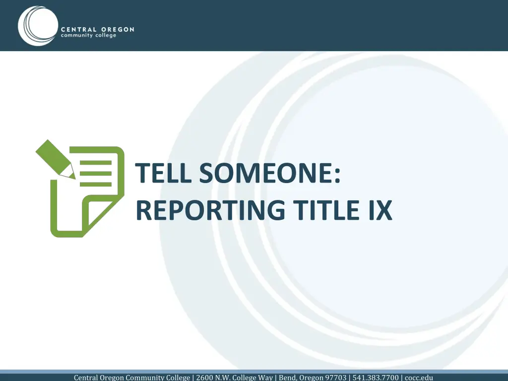 tell someone reporting title ix