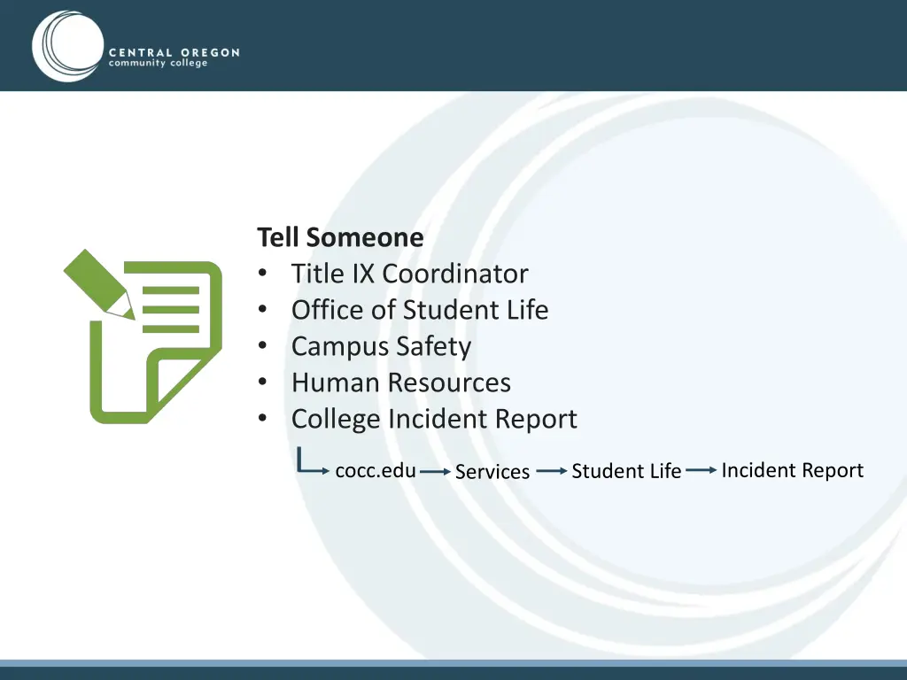 tell someone title ix coordinator office