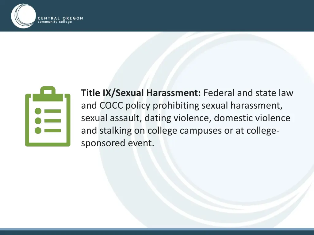 title ix sexual harassment federal and state