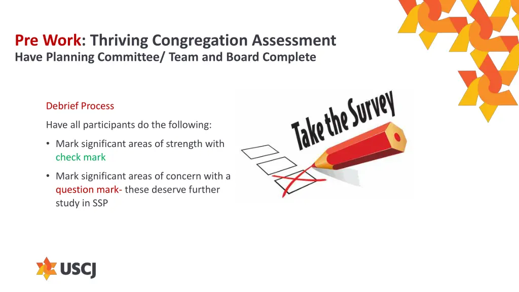 pre work thriving congregation assessment have