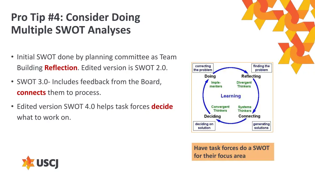 pro tip 4 consider doing multiple swot analyses