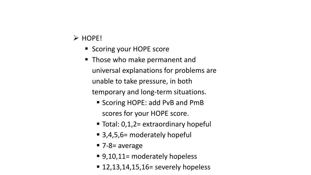 hope scoring your hope score those who make