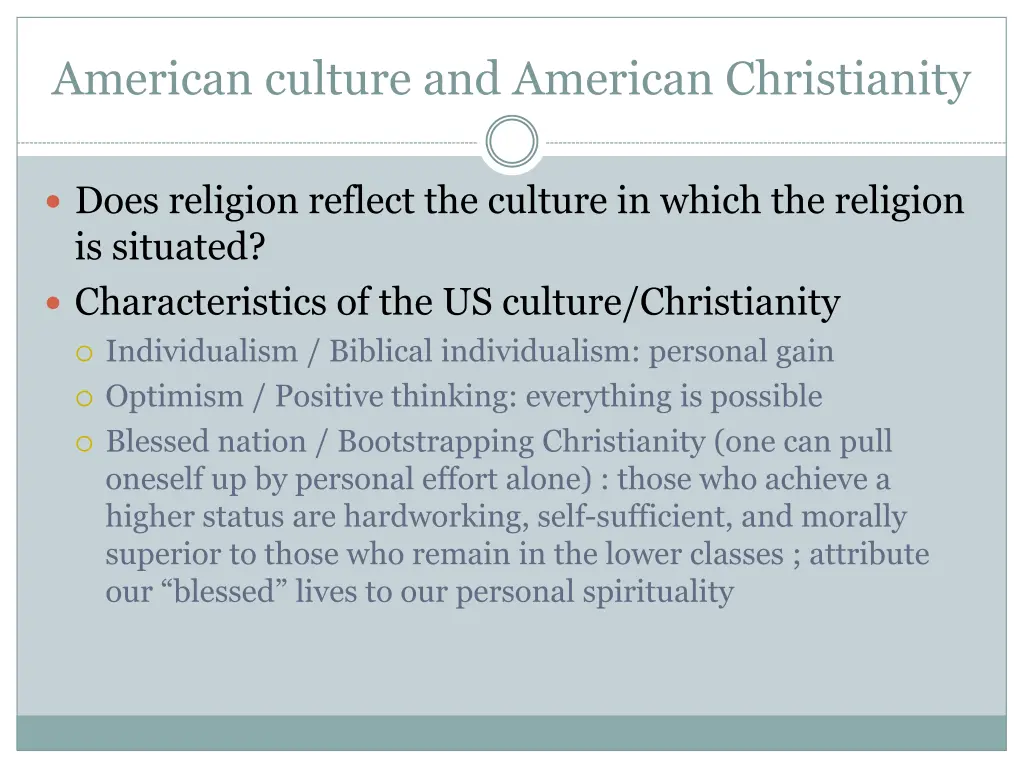 american culture and american christianity 1