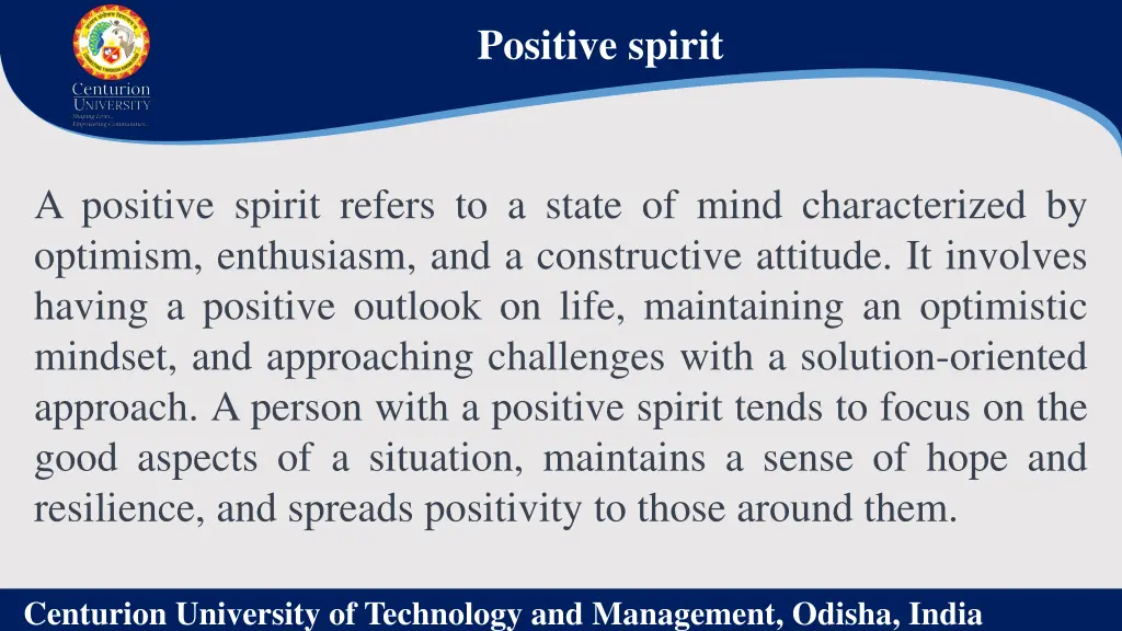 positive spirit