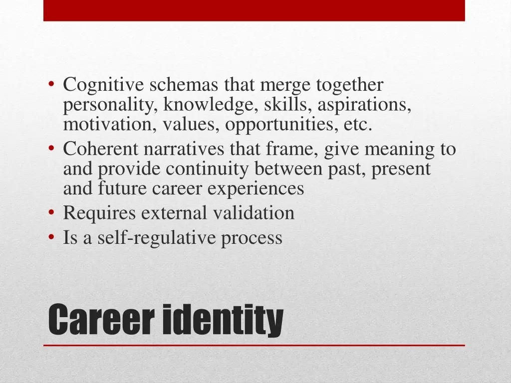 cognitive schemas that merge together personality