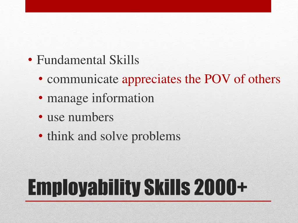 fundamental skills communicate appreciates