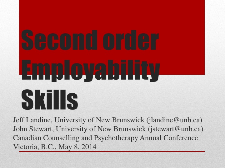 second order employability skills jeff landine