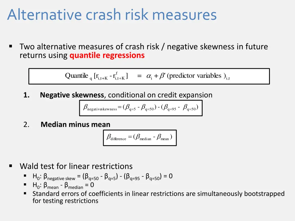 alternative crash risk measures