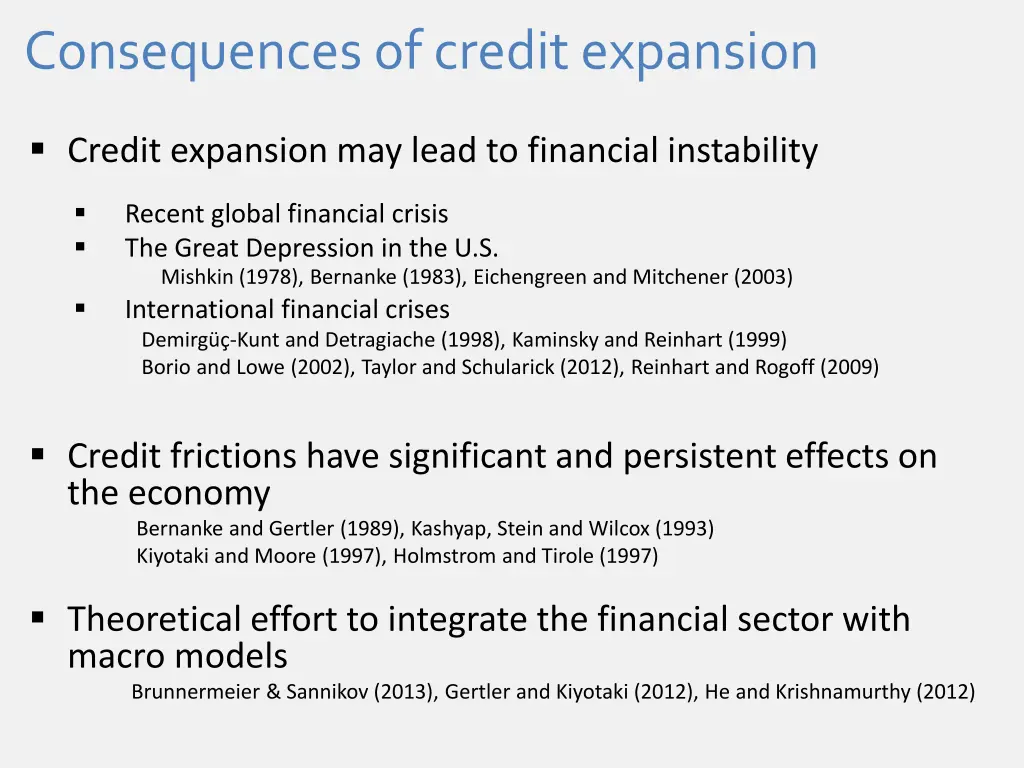 consequences of credit expansion