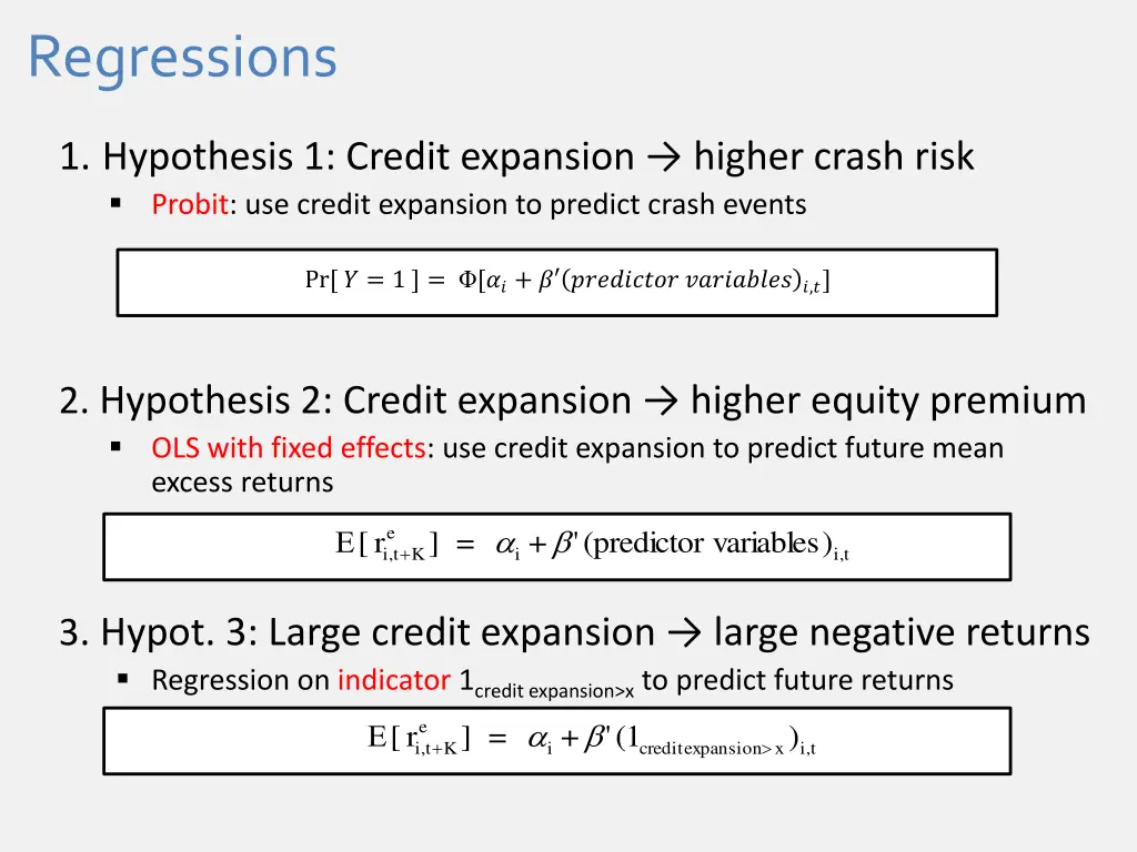 regressions 1