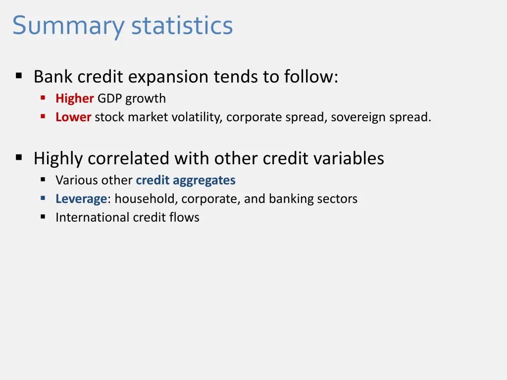 summary statistics