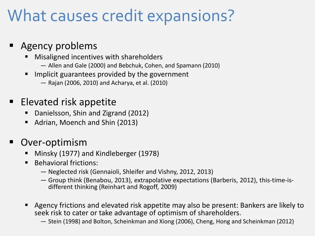 what causes credit expansions