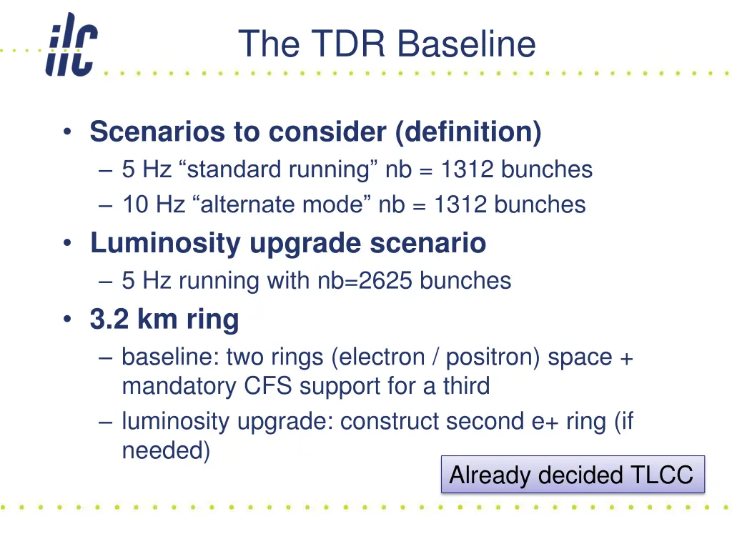 the tdr baseline