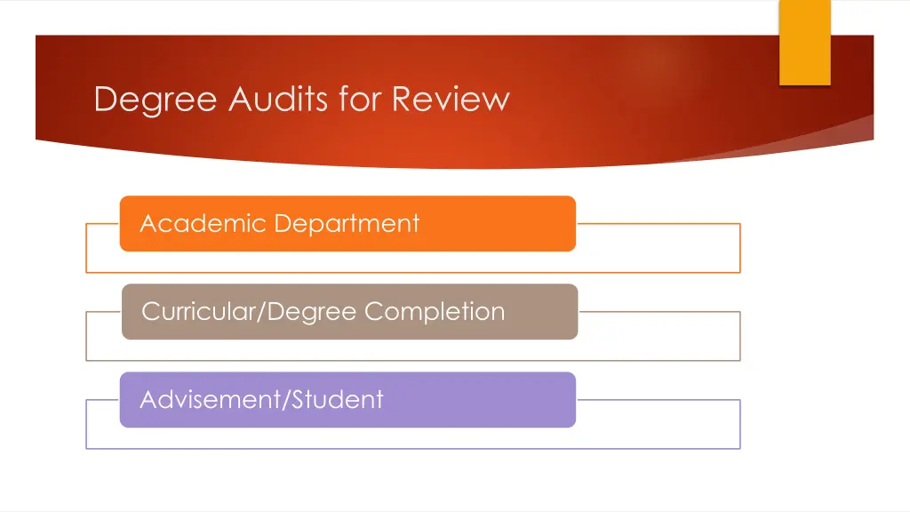 degree audits for review