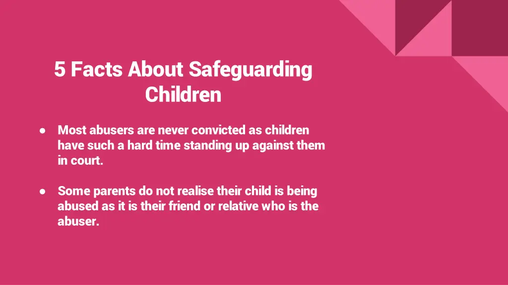 5 facts about safeguarding children