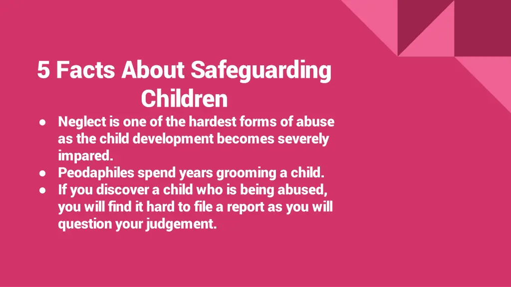 5 facts about safeguarding children neglect