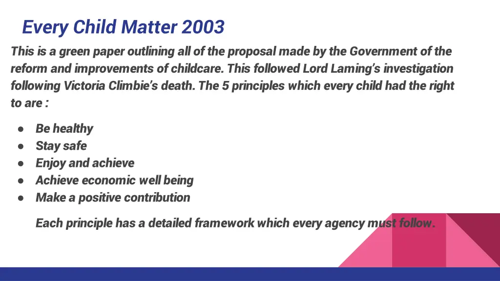 every child matter 2003 this is a green paper