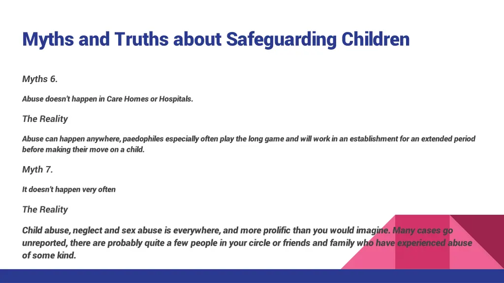 myths and truths about safeguarding children 2