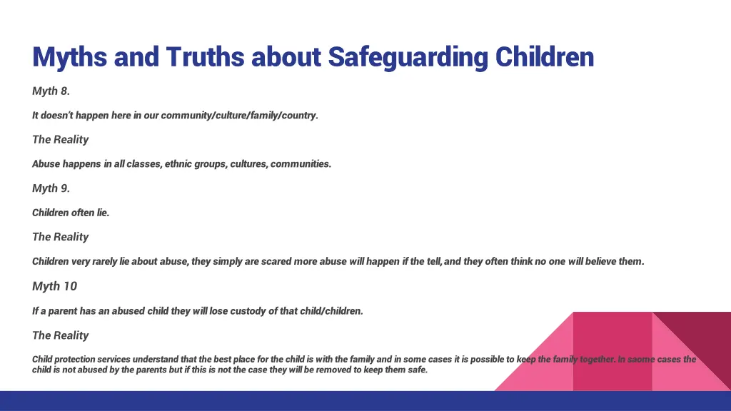 myths and truths about safeguarding children 3