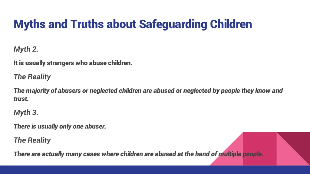 myths and truths about safeguarding children