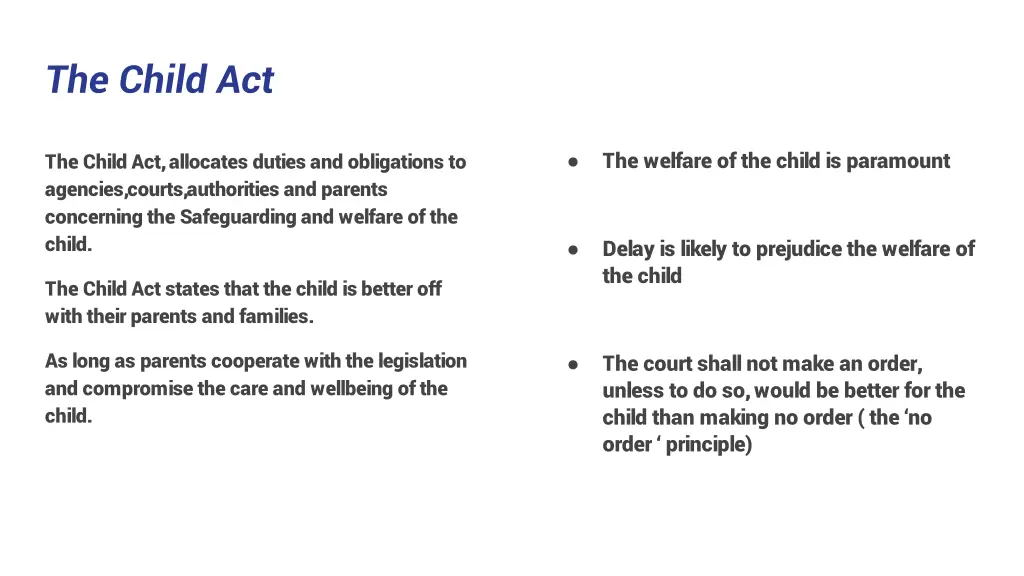 the child act