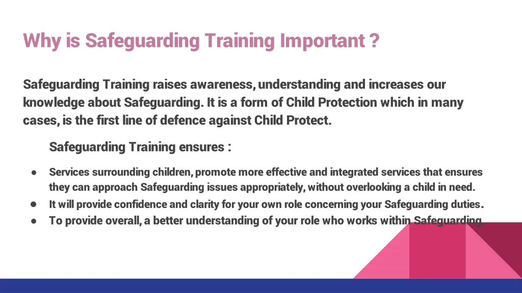 why is safeguarding training important