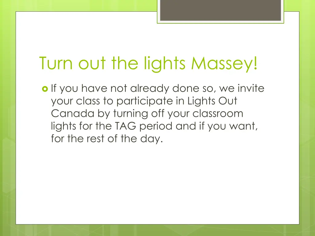 turn out the lights massey