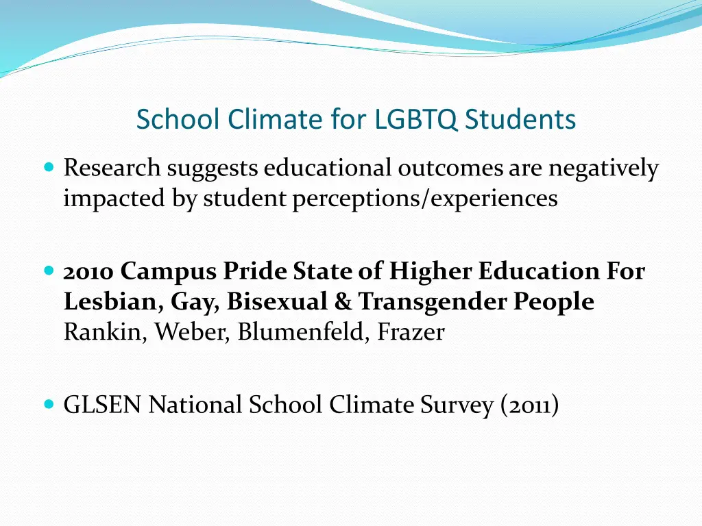 school climate for lgbtq students