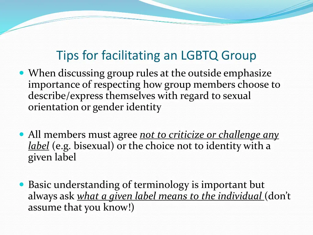 tips for facilitating an lgbtq group when