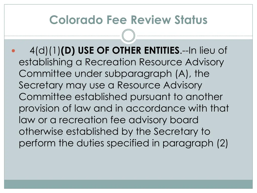 colorado fee review status 1