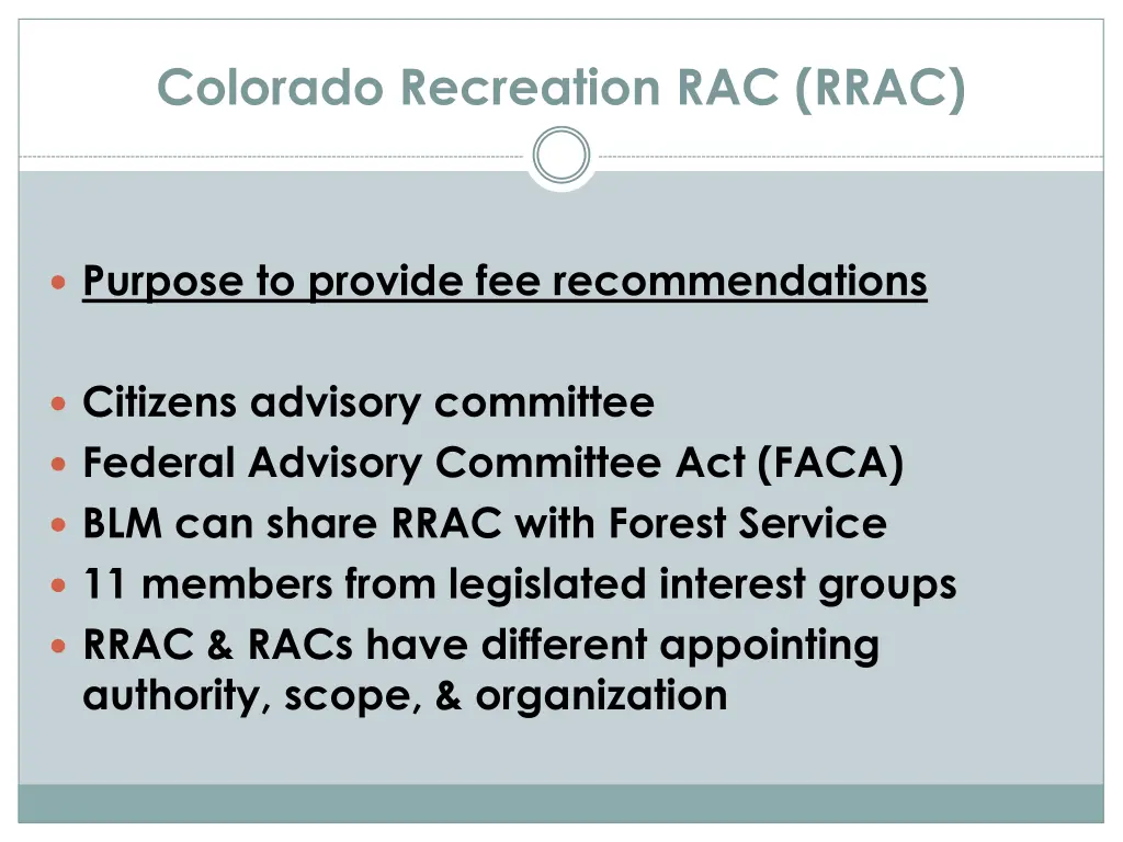 colorado recreation rac rrac