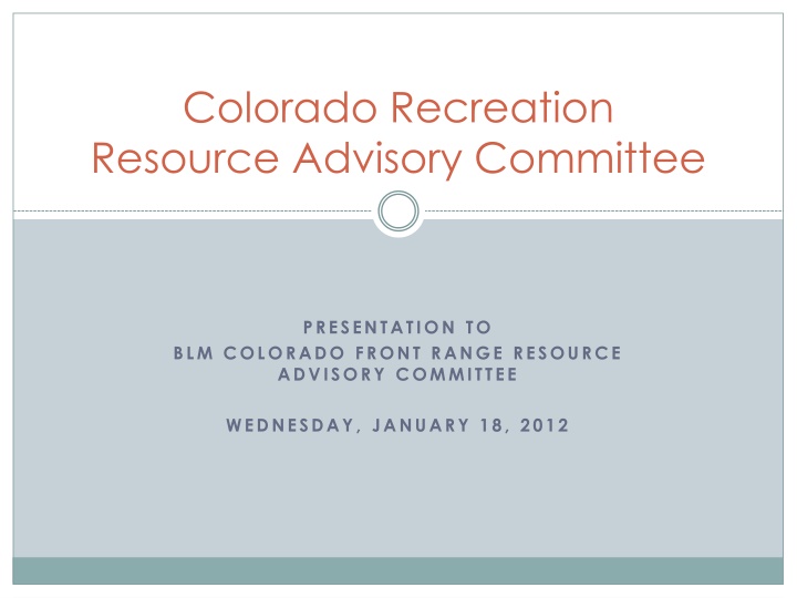 colorado recreation resource advisory committee