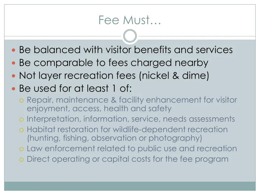 fee must