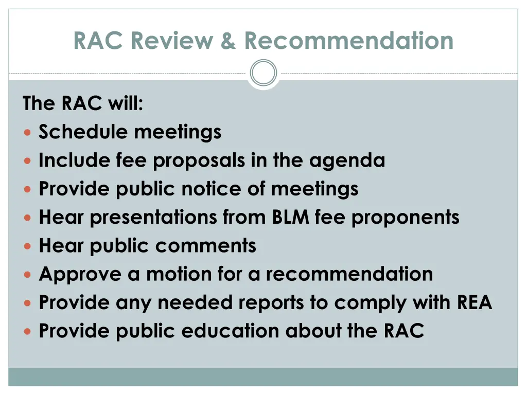 rac review recommendation