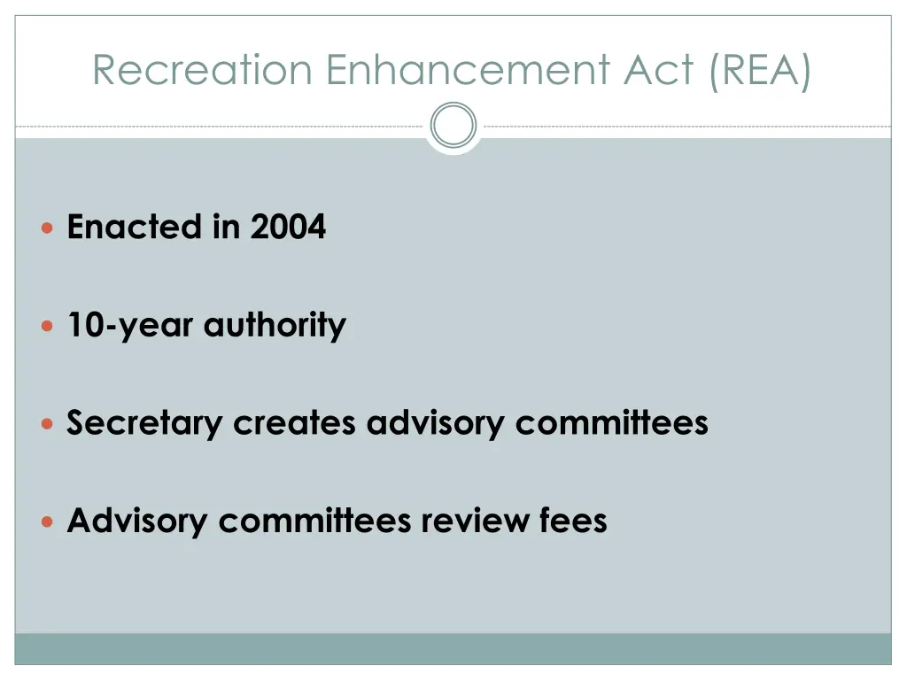 recreation enhancement act rea