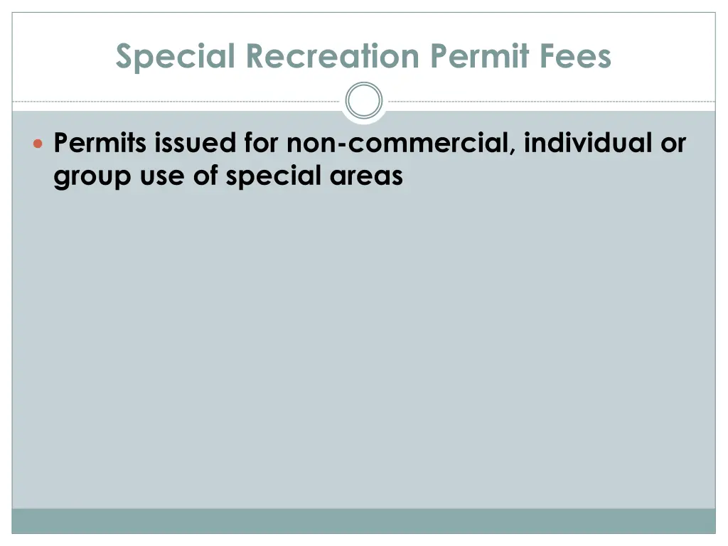 special recreation permit fees