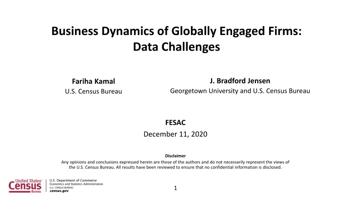 business dynamics of globally engaged firms data