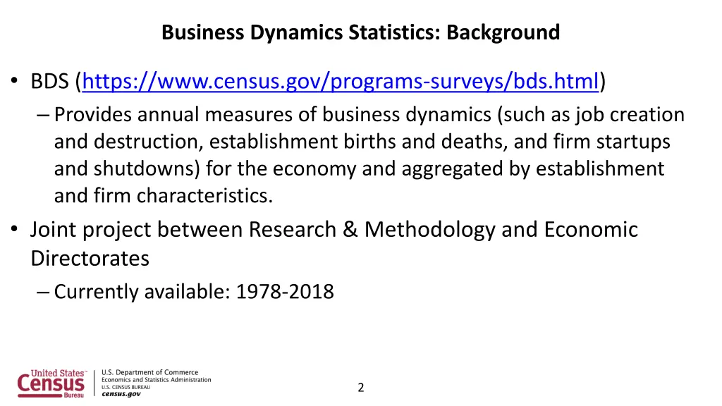 business dynamics statistics background