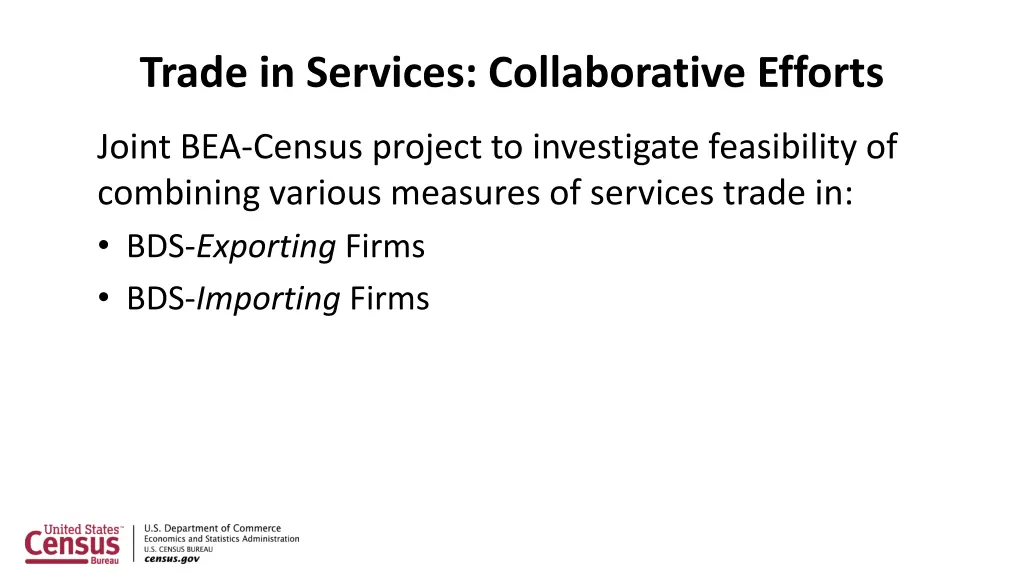 trade in services collaborative efforts