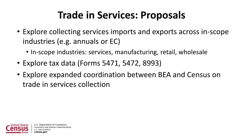 trade in services proposals