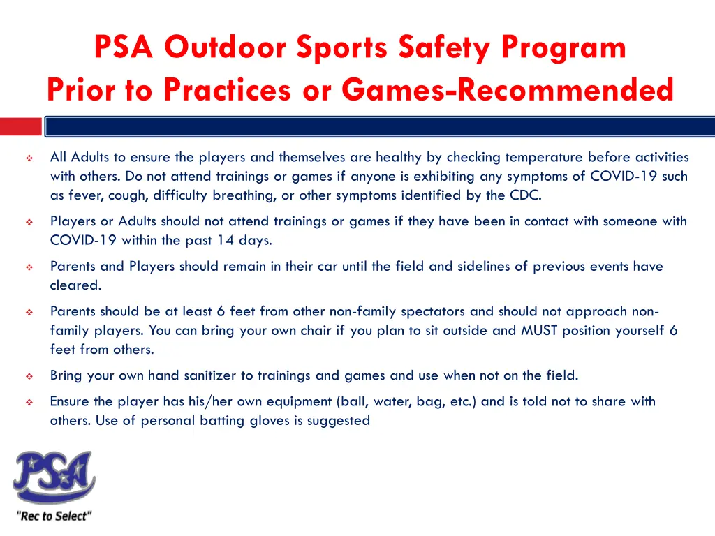 psa outdoor sports safety program prior