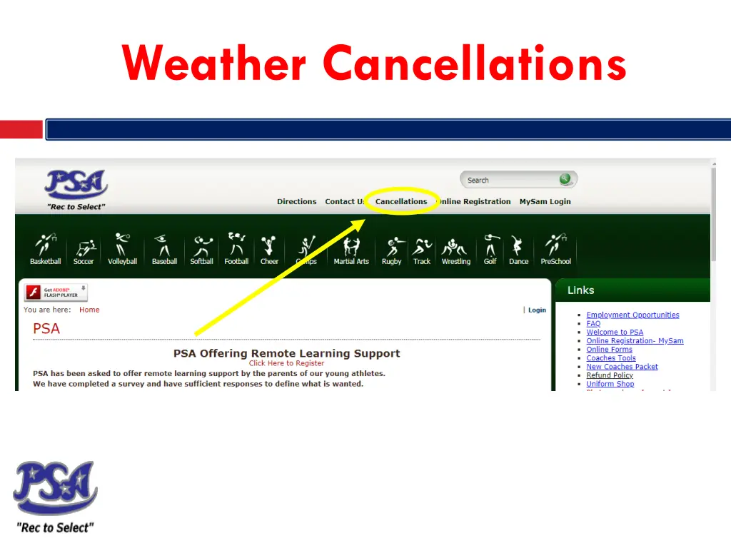 weather cancellations