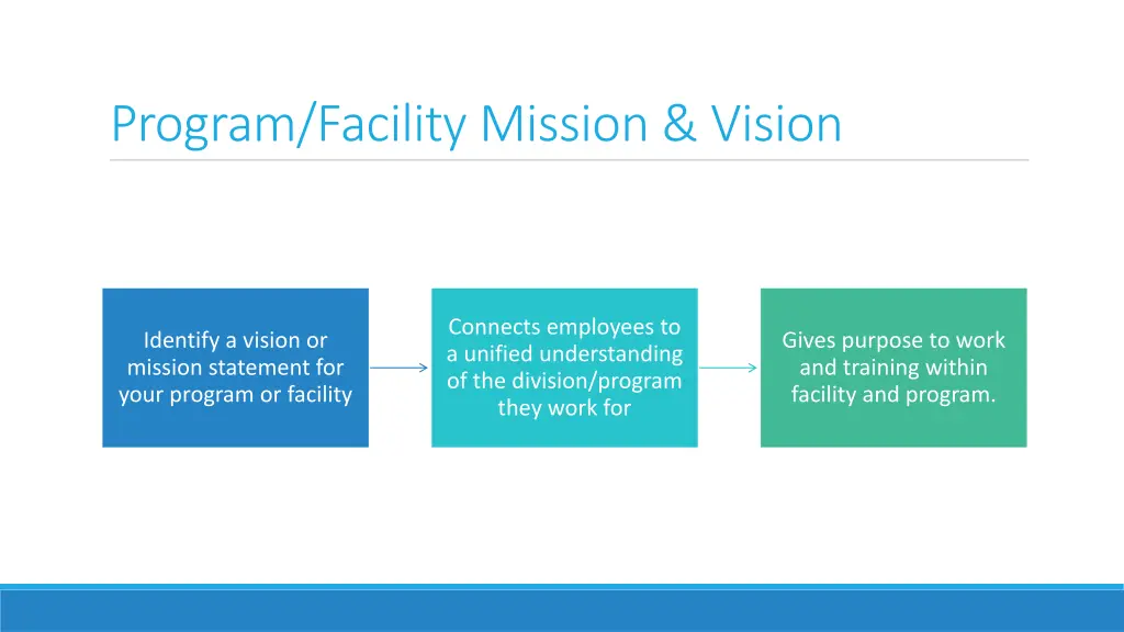 program facility mission vision