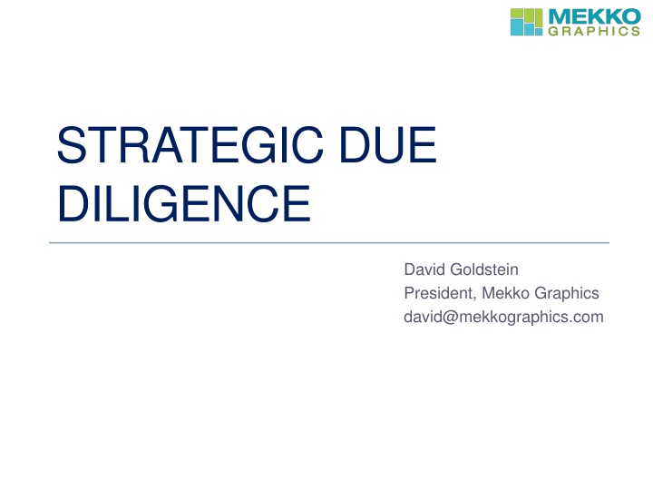 strategic due diligence