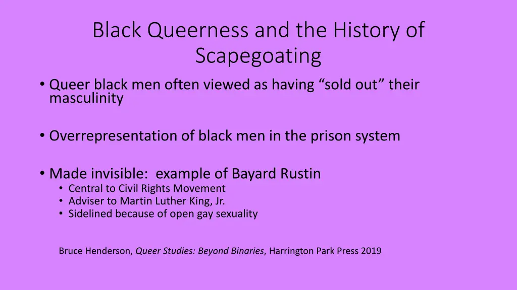 black queerness and the history of scapegoating