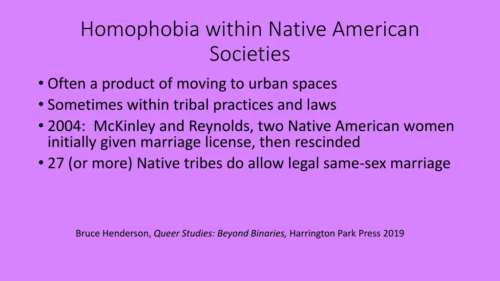 homophobia within native american societies often