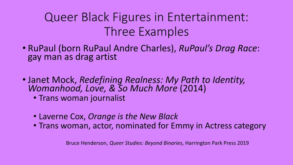 queer black figures in entertainment three