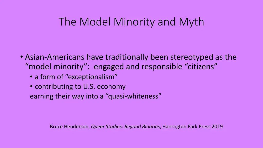 the model minority and myth