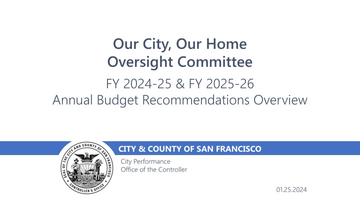 our city our home oversight committee fy 2024